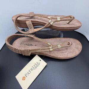 Patrizia Women's Brown Beaded Sandals